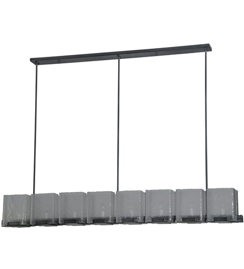 Ice Cube 8 Light 78" Wide Linear Chandelier