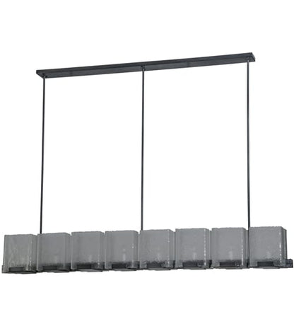 Ice Cube 8 Light 78" Wide Linear Chandelier