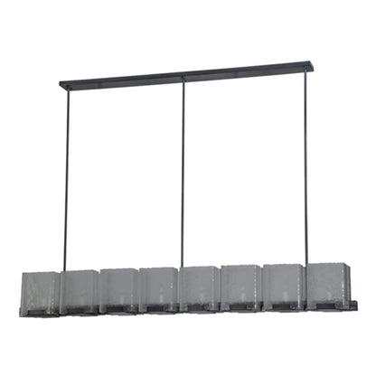 Meyda Tiffany Ice Cube 8 Light 78" Wide Linear Chandelier