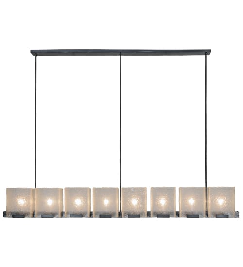 Ice Cube 8 Light 78" Wide Linear Chandelier