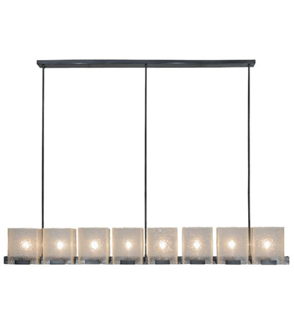 Ice Cube 8 Light 78" Wide Linear Chandelier