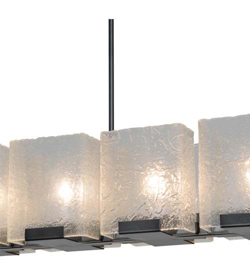 Ice Cube 8 Light 78" Wide Linear Chandelier