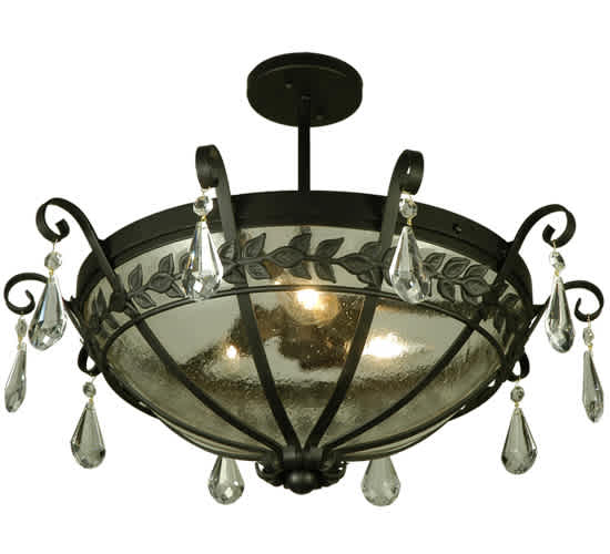 Florentine 3 Light 24" Wide Semi-Flush Bowl Ceiling Fixture
