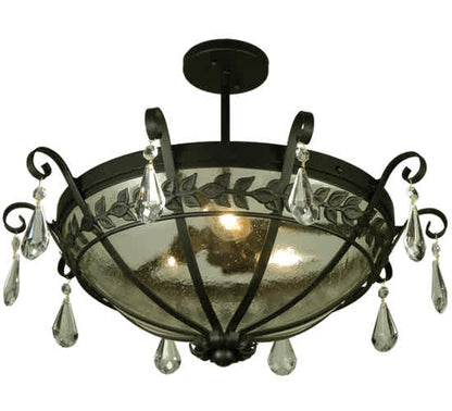 Florentine 3 Light 24" Wide Semi-Flush Bowl Ceiling Fixture