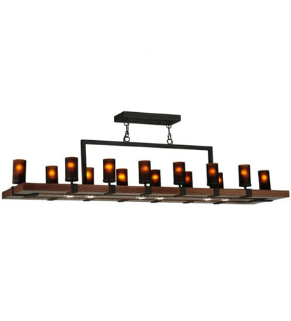 Grand Terrace 20 Light 72" Wide Wrought Iron Candle Style Chandelier