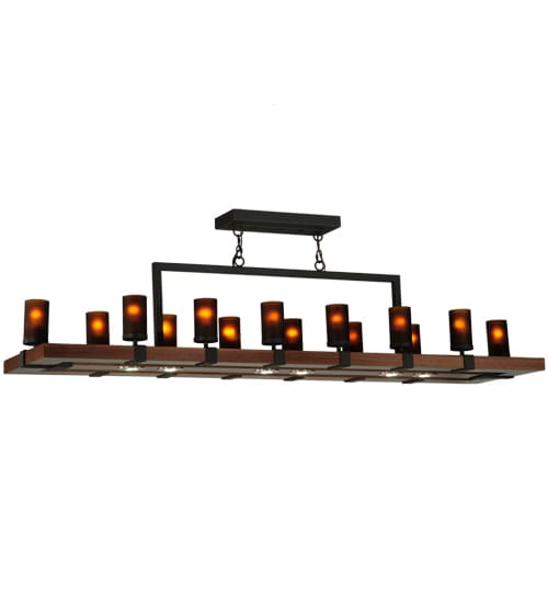 Grand Terrace 20 Light 72" Wide Wrought Iron Candle Style Chandelier