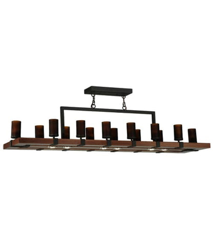 Grand Terrace 20 Light 72" Wide Wrought Iron Candle Style Chandelier