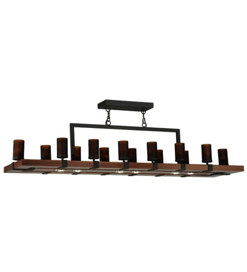 Grand Terrace 20 Light 72" Wide Wrought Iron Candle Style Chandelier