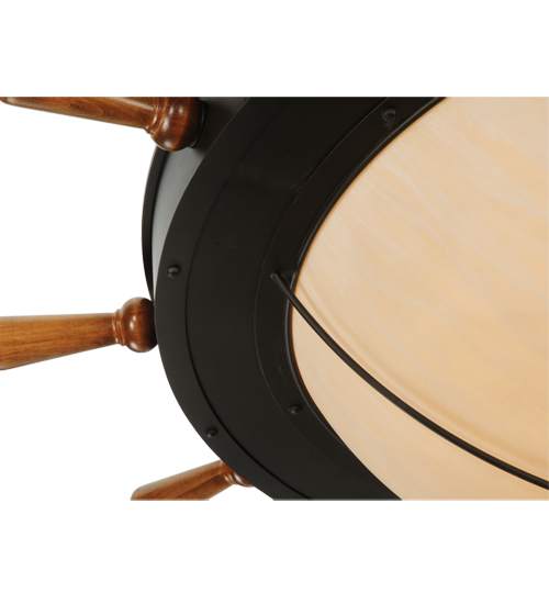 Nautical 12 Light 74" Wide Flush Mount Bowl Ceiling Fixture - Oil Rubbed Bronze Finish