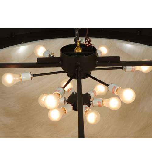 Nautical 12 Light 74" Wide Flush Mount Bowl Ceiling Fixture - Oil Rubbed Bronze Finish