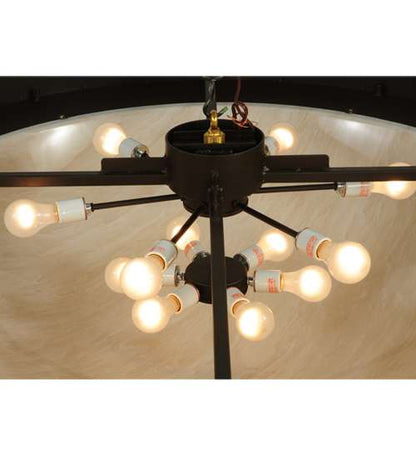 Nautical 12 Light 74" Wide Flush Mount Bowl Ceiling Fixture - Oil Rubbed Bronze Finish