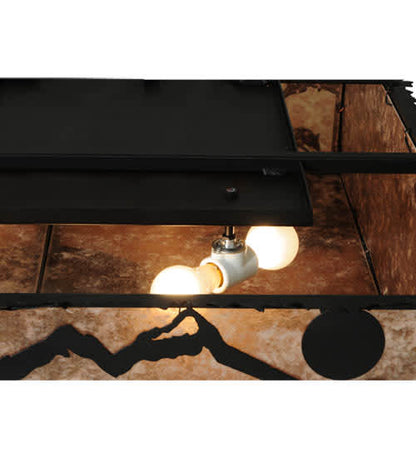 Wolf on the Loose 8 Light 51" Wide Flush Mount Square Ceiling Fixture