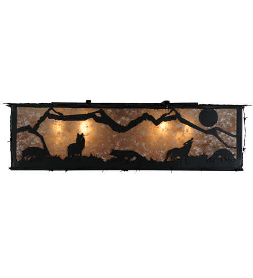 Wolf on the Loose 8 Light 51" Wide Flush Mount Square Ceiling Fixture