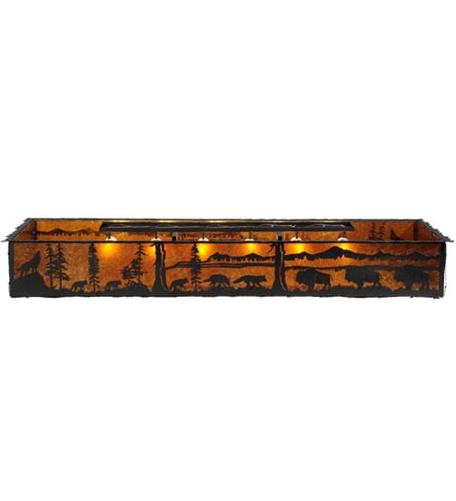 Wildlife at Dusk 12 Light 81" Wide Flush Mount Ceiling Fixture