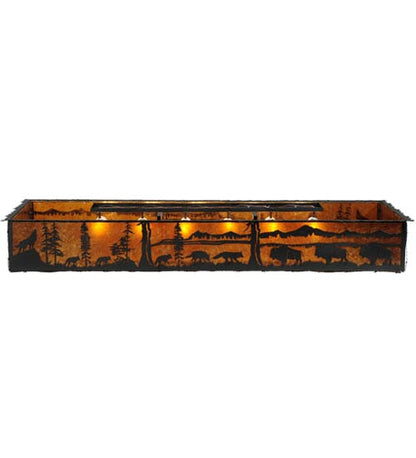 Wildlife at Dusk 12 Light 81" Wide Flush Mount Ceiling Fixture