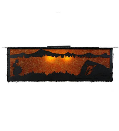 Wildlife at Dusk 12 Light 81" Wide Flush Mount Ceiling Fixture
