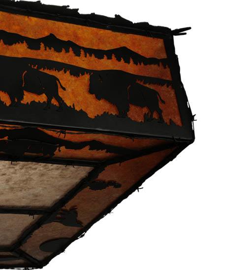 Wildlife at Dusk 12 Light 81" Wide Flush Mount Ceiling Fixture