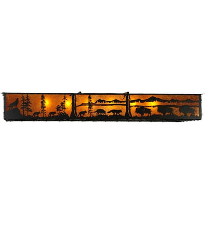 Wildlife at Dusk 12 Light 81" Wide Flush Mount Ceiling Fixture