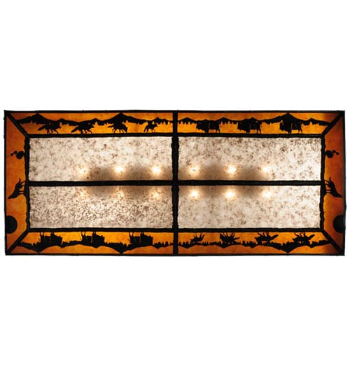 Wildlife at Dusk 12 Light 81" Wide Flush Mount Ceiling Fixture