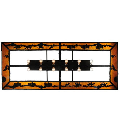 Wildlife at Dusk 12 Light 81" Wide Flush Mount Ceiling Fixture