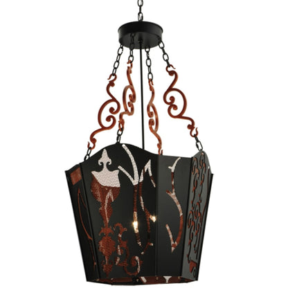 Meyda Tiffany Panier Wasre 4 Light 26" Wide Taper Candle Pendant