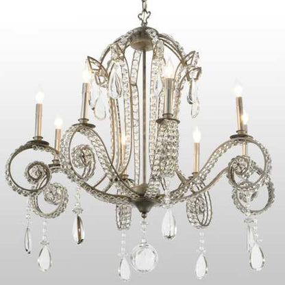 Lucerne 8 Light 40" Wide Crystal Candle Style Chandelier