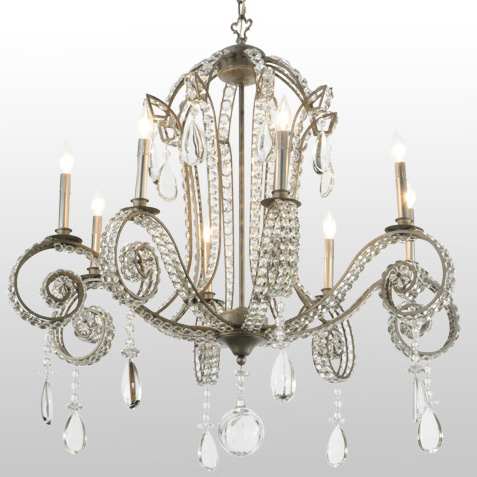 Lucerne 8 Light 40" Wide Crystal Candle Style Chandelier
