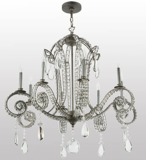 Lucerne 8 Light 40" Wide Crystal Candle Style Chandelier