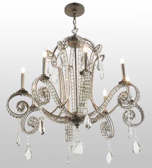 Lucerne 8 Light 40" Wide Crystal Candle Style Chandelier