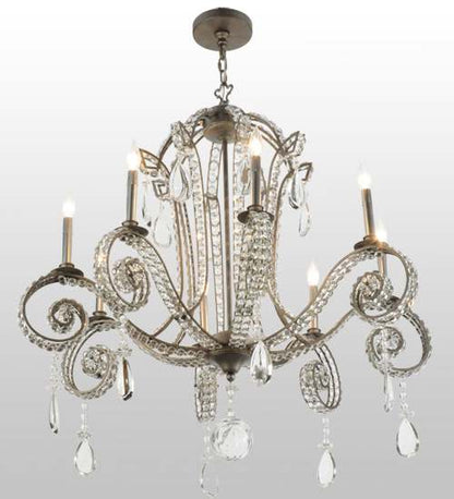 Lucerne 8 Light 40" Wide Crystal Candle Style Chandelier