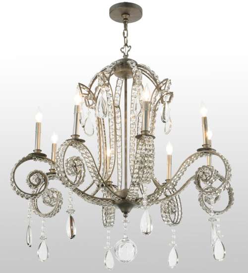 Lucerne 8 Light 40" Wide Crystal Candle Style Chandelier