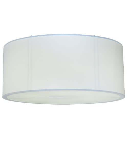 Cilindro 6 Light 60" Wide Flush Mount Drum Ceiling Fixture - Nickel Finish - GU24 Bulb Base