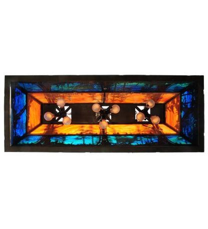 Deer through the Trees 9 Light 19" Wide Linear Pendant