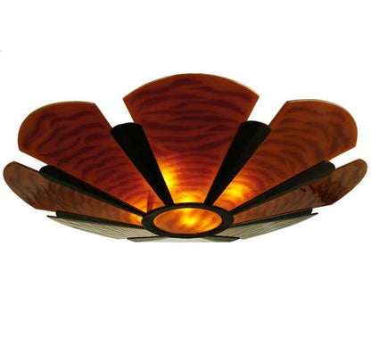 Metro Fusion 4 Light 49" Wide Semi-Flush Bowl Ceiling Fixture - Mahogany Bronze Finish