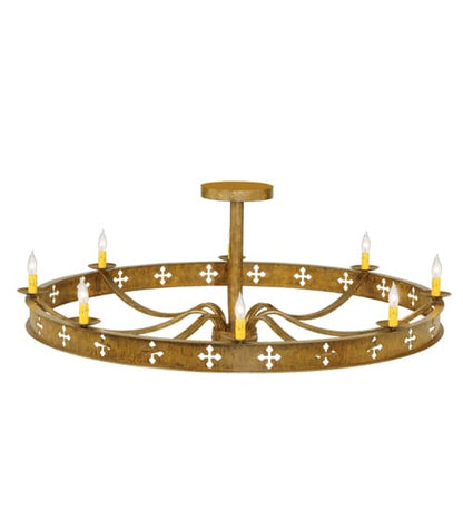 Byzantine 8 Light 48" Wide Semi-Flush Ceiling Fixture