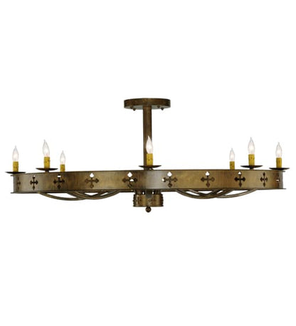 Byzantine 8 Light 48" Wide Semi-Flush Ceiling Fixture