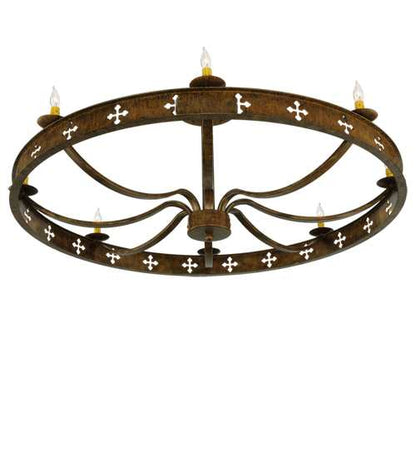 Byzantine 8 Light 48" Wide Semi-Flush Ceiling Fixture
