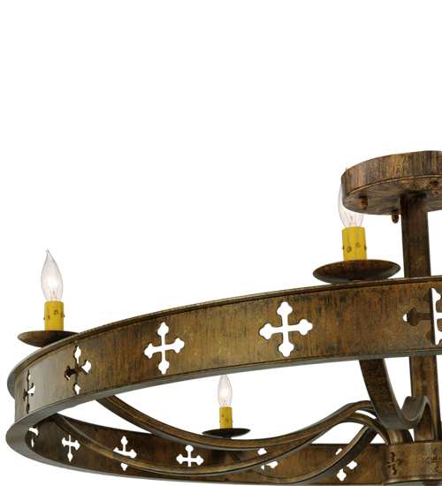 Byzantine 8 Light 48" Wide Semi-Flush Ceiling Fixture