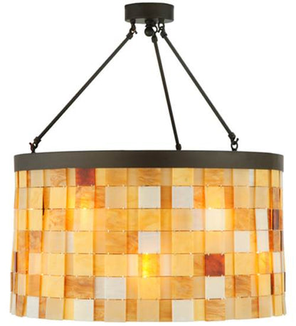 Cilindro Calico 12 Light 27" Wide Semi-Flush Drum Ceiling Fixture