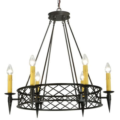 Topridge 6 Light 33" Wide Taper Candle Style Chandelier