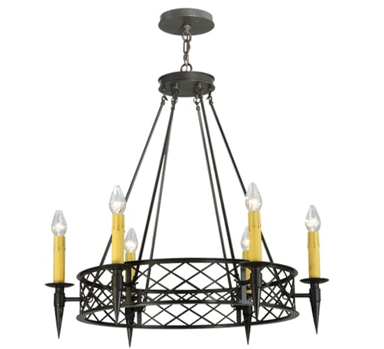 Topridge 6 Light 33" Wide Taper Candle Style Chandelier