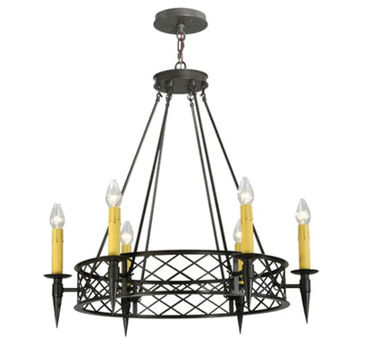 Topridge 6 Light 33" Wide Taper Candle Style Chandelier