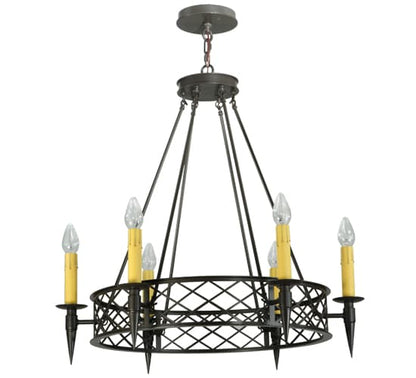 Topridge 6 Light 33" Wide Taper Candle Style Chandelier