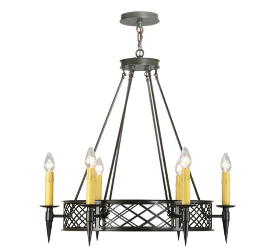 Topridge 6 Light 33" Wide Taper Candle Style Chandelier