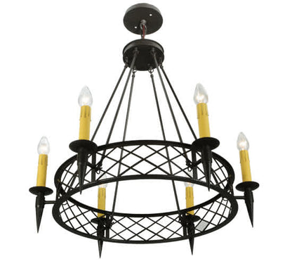 Topridge 6 Light 33" Wide Taper Candle Style Chandelier