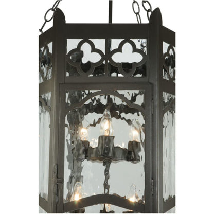 Meyda Tiffany Church 6 Light 19" Wide Taper Candle Pendant