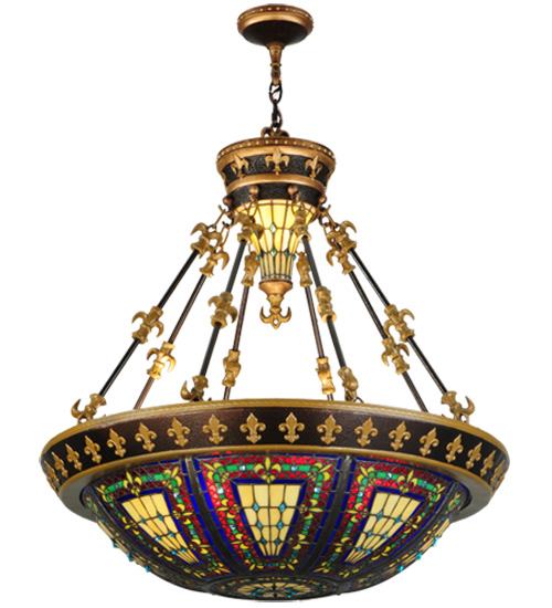 Fleur-de-lis 3 Light 28" Wide Pendant