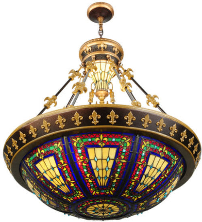 Fleur-de-lis 3 Light 28" Wide Pendant