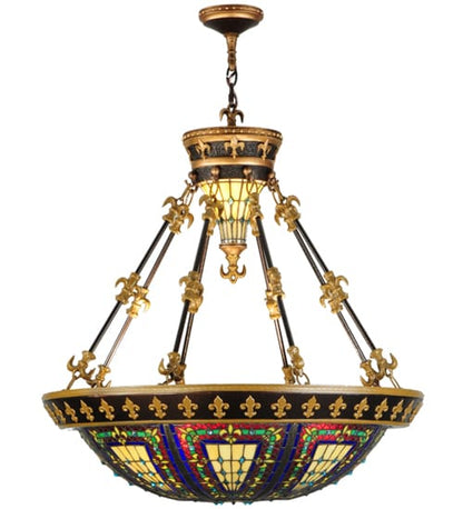Fleur-de-lis 3 Light 28" Wide Pendant