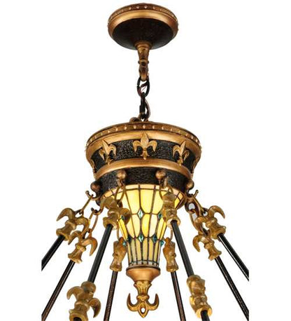 Fleur-de-lis 3 Light 28" Wide Pendant